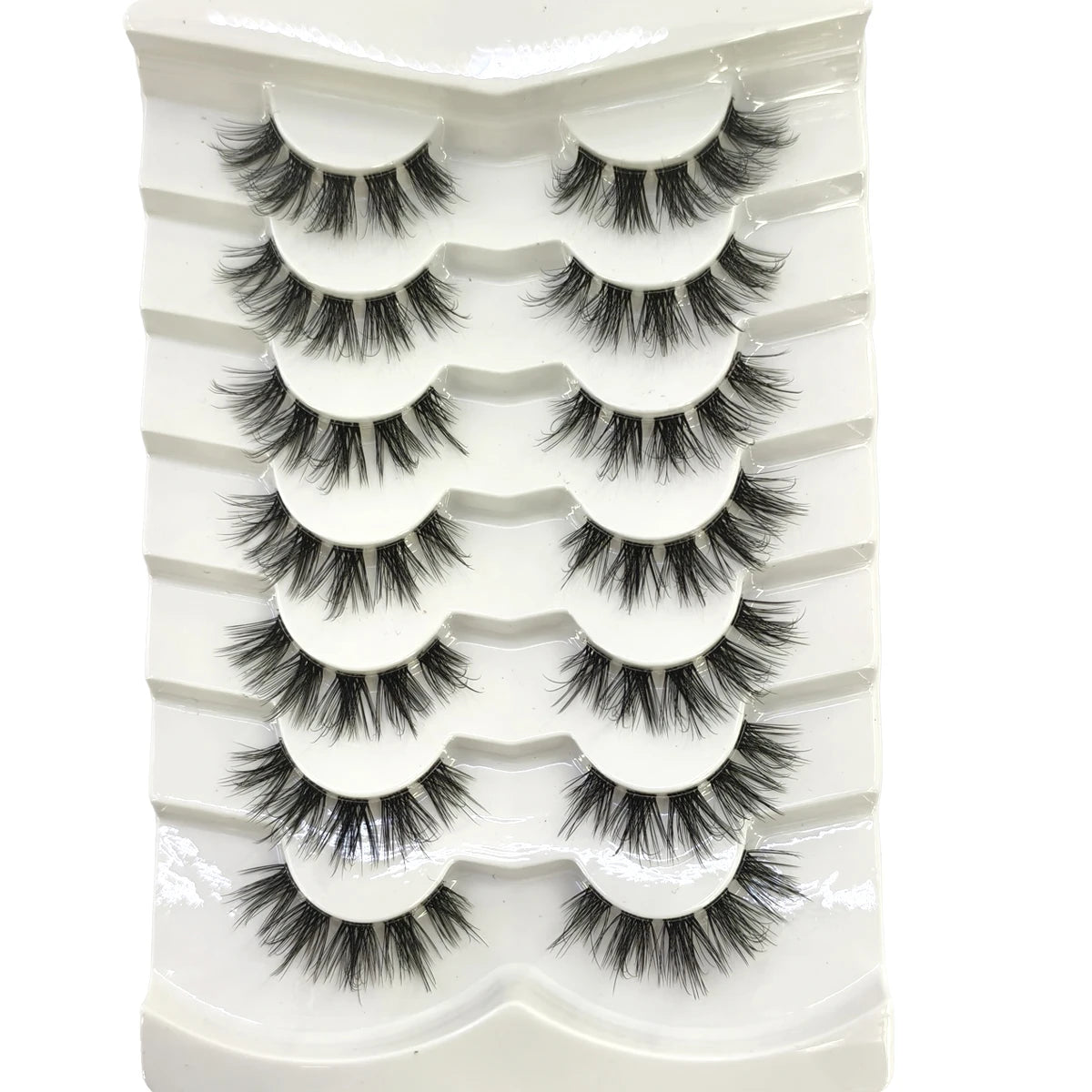 NEW 7pairs 8D Mink Lashes Natural Short False Eyelashes Mink Eyelashes 3D Mink Lashes Wispy HandMade Full Strip Lashes  Makeup