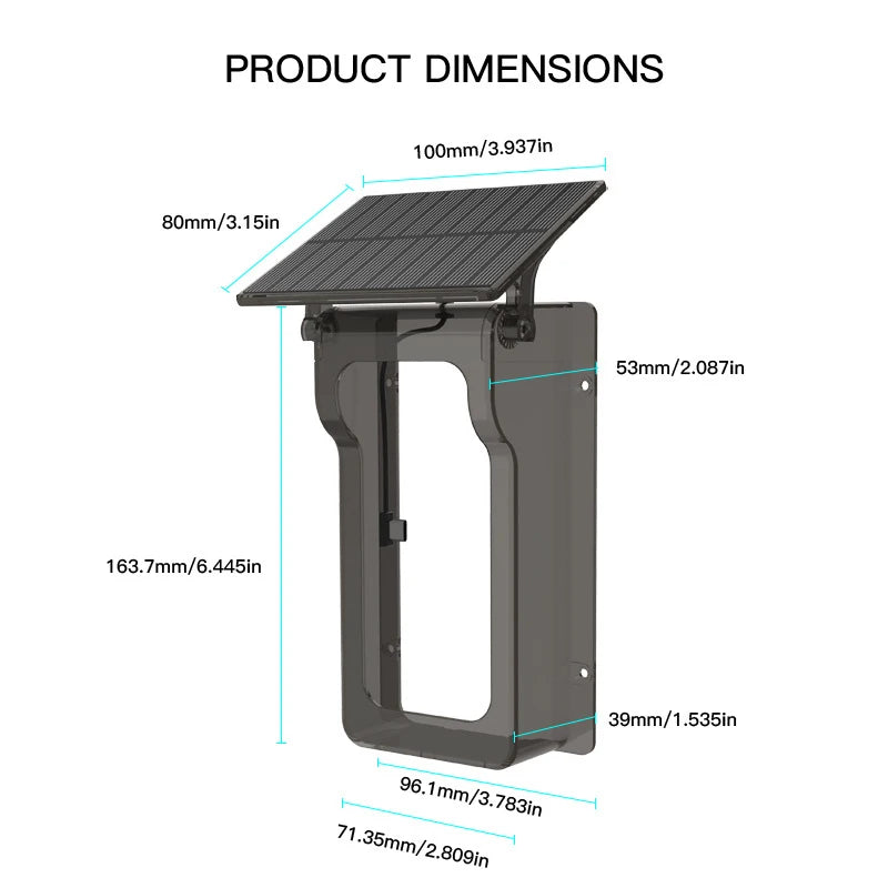 IP65 Waterproof Outdoor Wireless Doorbell with Solar Rain Cover Camera Tuya Eye Digital Door Peepholes Smart Home Video Intercom
