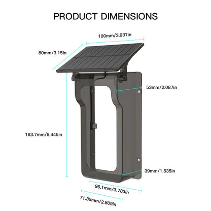 IP65 Waterproof Outdoor Wireless Doorbell with Solar Rain Cover Camera Tuya Eye Digital Door Peepholes Smart Home Video Intercom
