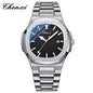 CHENXI 8222 Fashion Couple Quartz Watch Waterproof Night Light Date Stainless Steel Strap Casual Date Men's and Women's Watch