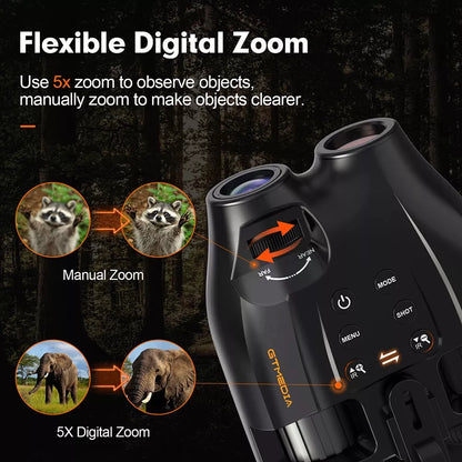 GTMEDIA N4 Night Vision Binoculars Infrared Night-Visions Device 1080P 5X Digital Zoom Head Mount Goggles Day/Night Use Outdoor