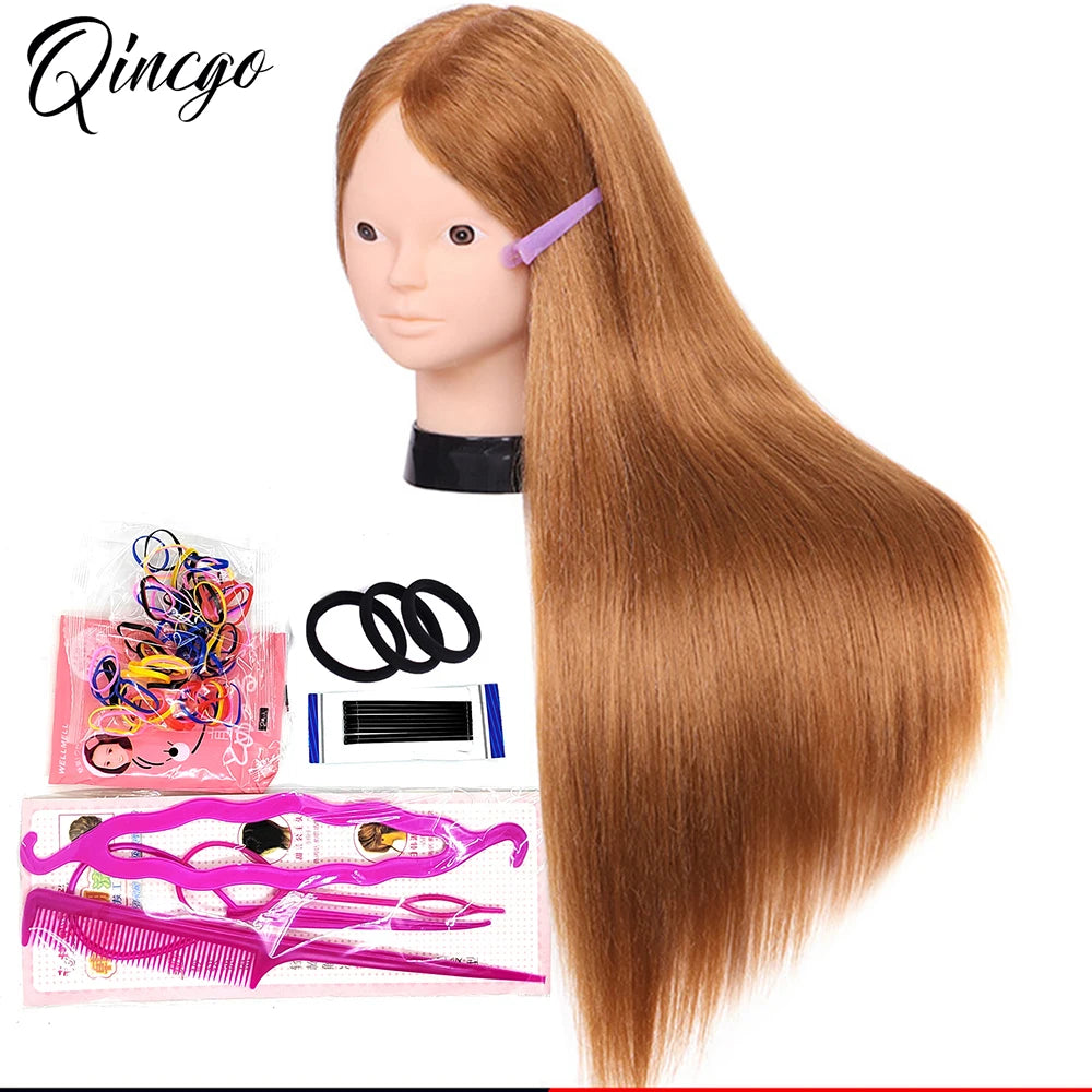 85% Real Human Hair Mannequin Head Without Make-up Professional Hairdressing Training Head For Hair Styling Braid Curl Cut DIY