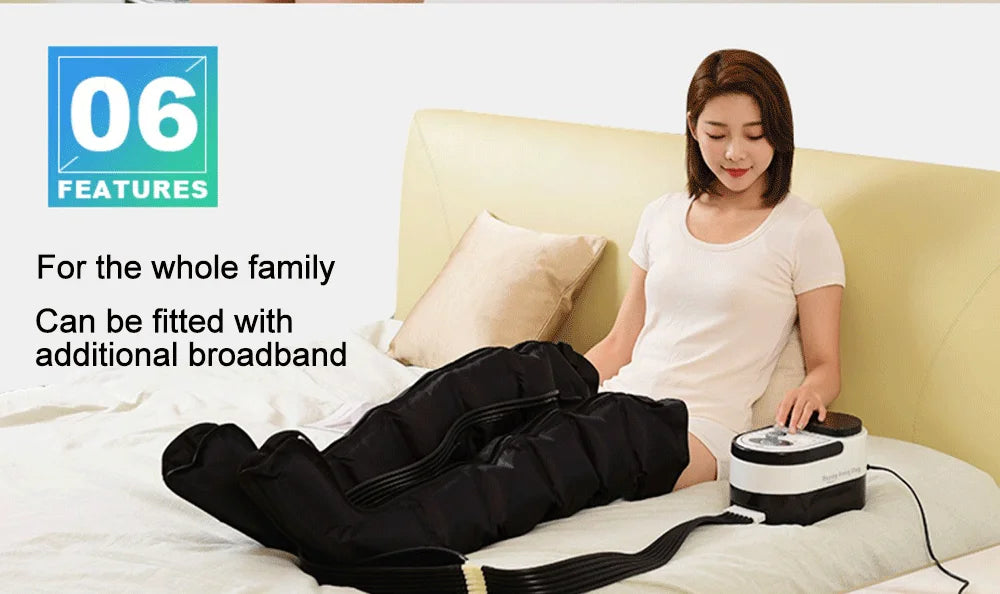 Thigh Air Compression Pressure Massager Home Use Relieve Varicose Veins Leg Massager Machine Promote Blood Circulation Relieve