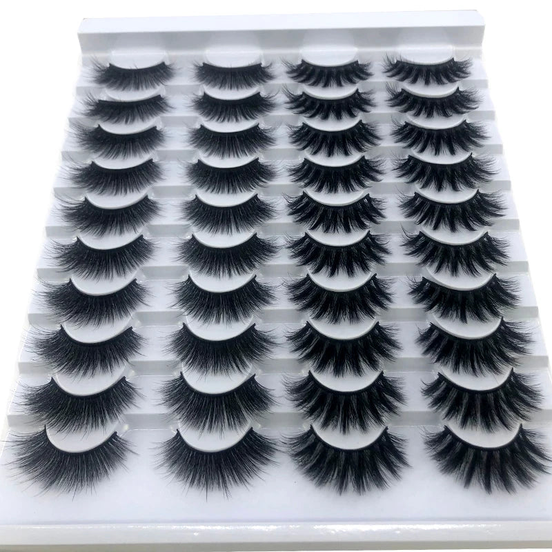 16 Pairs 3D Mink Lashes Natural False Eyelashes Dramatic Volume Fake Lashes Makeup Eyelash Extension Silk Eyelashes