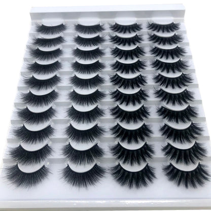 16 Pairs 3D Mink Lashes Natural False Eyelashes Dramatic Volume Fake Lashes Makeup Eyelash Extension Silk Eyelashes
