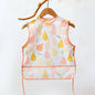 1 Pc 100%Polyester Waterproof Baby Bibs for Infant Toddler Cute Sleeveless Feeding Apron Bib Meal Burp Cloths