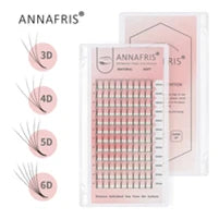 GLAMLASH L+/LC/LD/LU(M)/N Curl 7~15mm MIX 16rows/Case Mink Eyelash Extension Individual Lashes Soft False Eyelashes