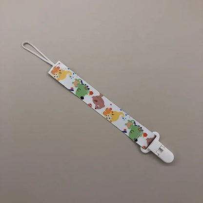 Cartoon Fixed Button Baby Pacifier Clip Chain Ribbon Dummy Soother Holder Chain Anti-drop Buckle Strap for Pacifier Baby Feeding