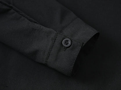 Children's Shirt in the Spring and Autumn New Boys and Girls Suit Collar Shirt Children's Pure Color Long Sleeve Shirt