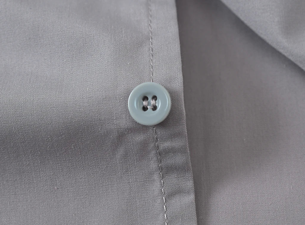 Children's Shirt in the Spring and Autumn New Boys and Girls Suit Collar Shirt Children's Pure Color Long Sleeve Shirt