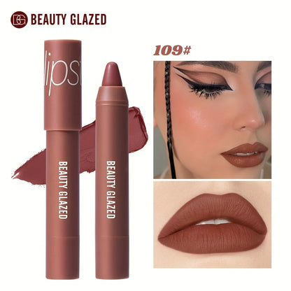 BEAUTY GLAZED 12 Colors Long-Lasting Waterproof Non-Stick Matte Lipstick Pen
