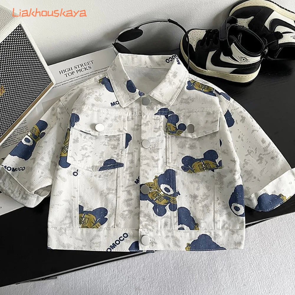 2026 New Boys Spring Autumn Jacket Fashion Casual Coat For Kids Toddler Baby  Outerwear All Match Streetwear Children Clothing