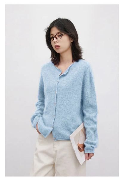 CHIC VEN New Women Knitted Cardigan Solid Long Sleeved Single-breasted Loose Casual Oversize Female Sweater Autumn Winter 2026