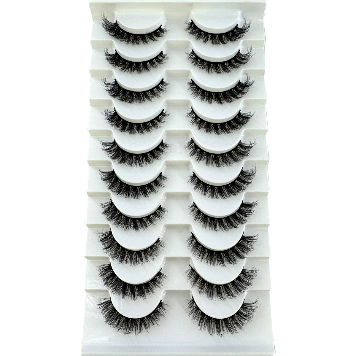 New Cat Eye Artificial Mink Eyelash 3D Curling Natural and Realistic Messy Tail Eye Extended Soft Eyelash