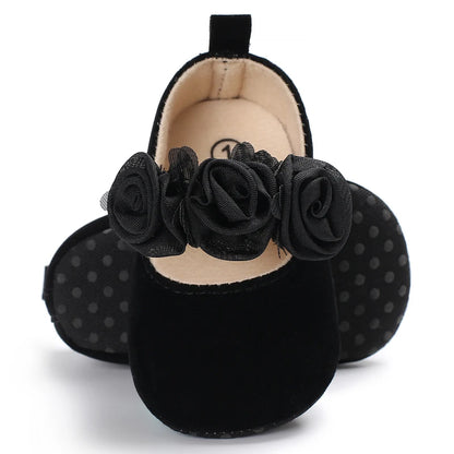 Baby Learning Walk Shoes, Elegant 3D Flower Infant Crib Shoes,Multi Style Soft Dress Footwear for Newborn Baby Girls 0-18Months
