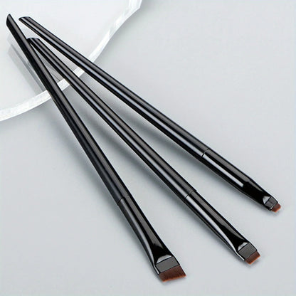 3pcs Makeup Brush Set, Blade Eyeliner Brush Fine Oblique Head Eyebrow Brush Outline Eyeliner Ultra-Thin Eye Shadow Brush Makeup