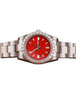 Best Quality Daily Strong Use Stainless Steel Watch Clasp Engraved Red Dial Ready Stock Quartz Watches