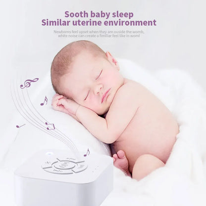 9 Soothing Sounds White Noise Sound Machine Sleep Soother With Breathing Light Timer Type-C Charging For Baby Home Office Travel