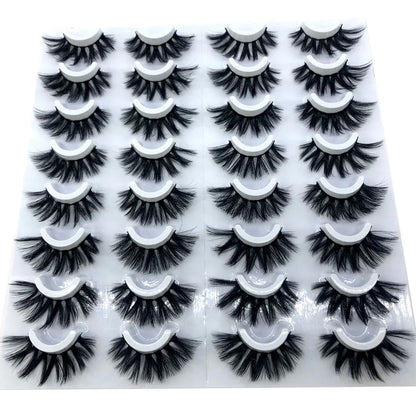 16 Pairs 3D Mink Lashes Natural False Eyelashes Dramatic Volume Fake Lashes Makeup Eyelash Extension Silk Eyelashes
