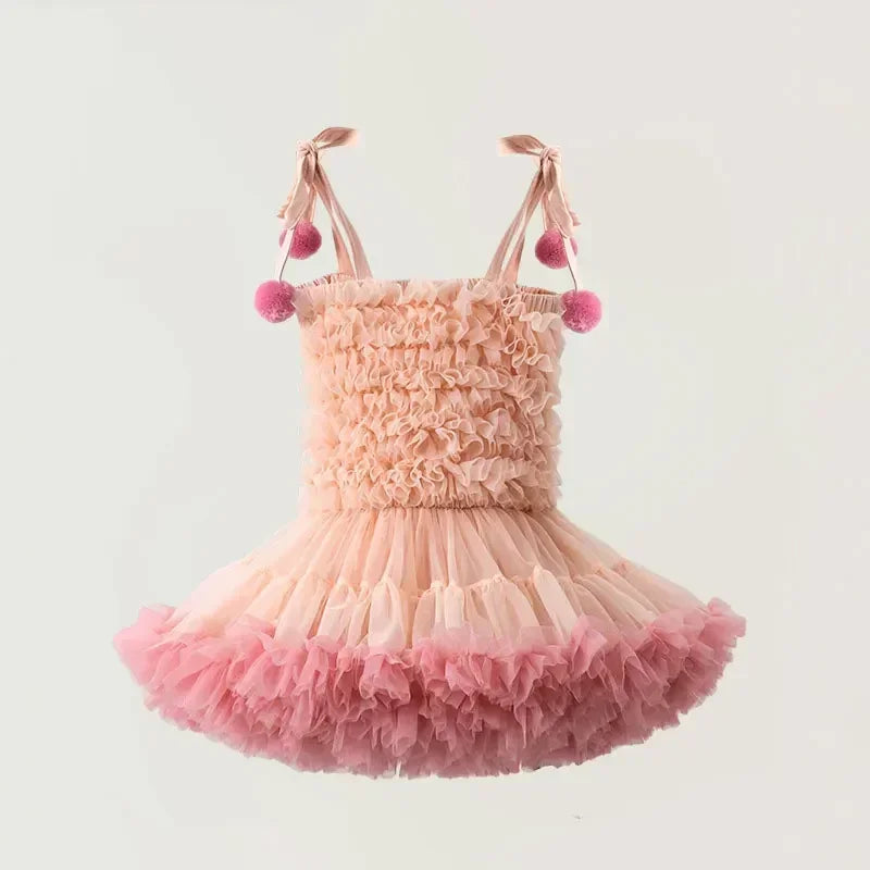 Girls Tutu Dress for Girls Baby Ball Gown Princess Party Vestido Casual Ruffled Bubble Photography Dresses Children Clothes L017