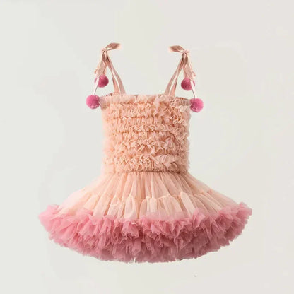 Girls Tutu Dress for Girls Baby Ball Gown Princess Party Vestido Casual Ruffled Bubble Photography Dresses Children Clothes L017