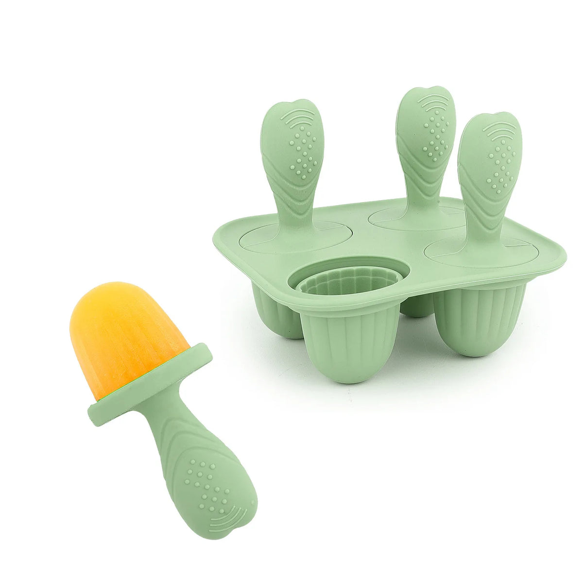 Baby Fruit and Vegetable Mold Silicone Hand Ring Popsicle Mold Baby Teething Teether Ice Cream Mold Baby Food Storage Container