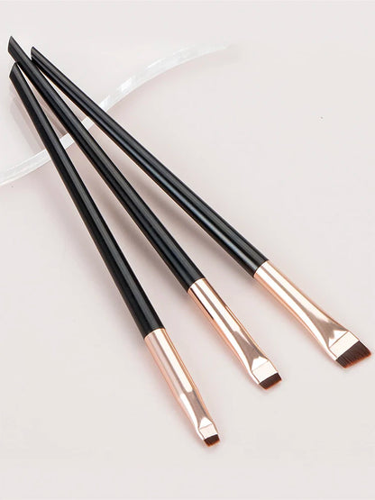 3pcs Makeup Brush Set, Blade Eyeliner Brush Fine Oblique Head Eyebrow Brush Outline Eyeliner Ultra-Thin Eye Shadow Brush Makeup