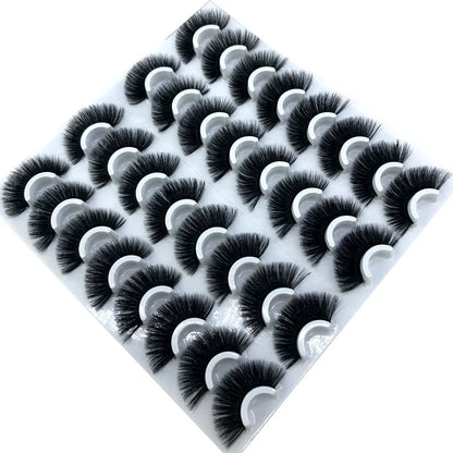 16 Pairs 3D Mink Lashes Natural False Eyelashes Dramatic Volume Fake Lashes Makeup Eyelash Extension Silk Eyelashes