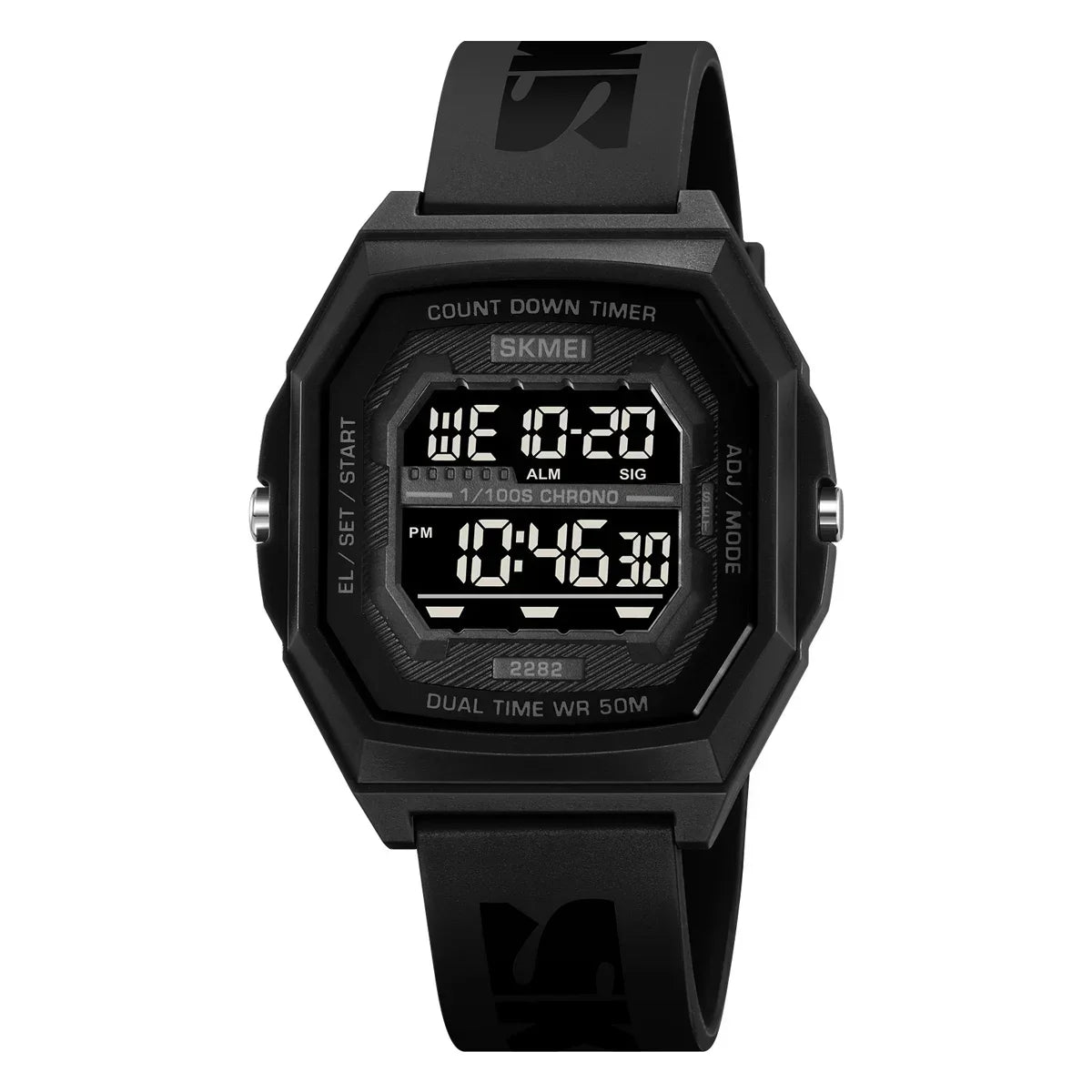 SKMEI 2282 Watches For Men Women 5Bar Waterproof Stopwatch Countdown Wristwatches Reloj Hombre Fashion Digital Sport Electronic