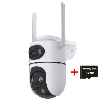 8MP Dual Lens WiFi PTZ Camera Outdoor Security Camera 4MP+4MP Wireless CCTV IP Camera Smart Home Surveillance Night Vision AI De