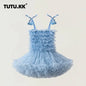 Girls Tutu Dress for Girls Baby Ball Gown Princess Party Vestido Casual Ruffled Bubble Photography Dresses Children Clothes L017