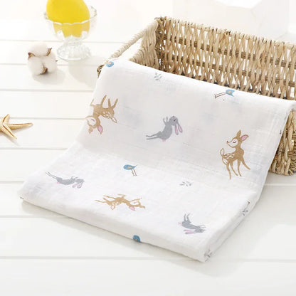 120cm*110cm Swaddle Blanket Baby Cotton Muslin Wrap Baby Blankets Newborn Swaddle Bedding