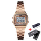 SKMEI 1415 Luxury Retro Digital Sports Watch for Women Stainless Steel Electron Waterproof Wristwatches Girl Clock Reloj Hombre
