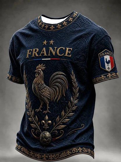 2026 France Fan Inspired Soccer Jersey 3D Graphic T-shirt Quick Dry Casual Daily Sports Tee Family Matching Unisex Adults Kids