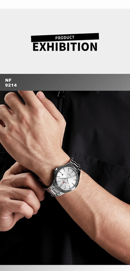 NAVIFORCE Trend Watch for Men Casual Date Display Waterproof Quartz Military Stainless Steel Strap Man Watches Relogio Masculino