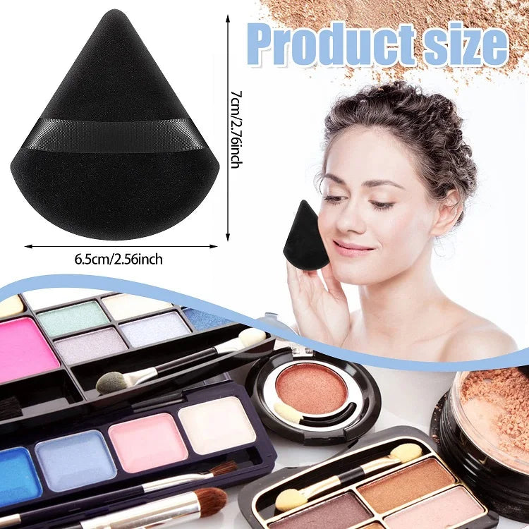 10PCS Triangle Finger Makeup Puff Soft Sponge Blender Wet Dry Powder Puff Reusable Portable Daily Face Cosmetic Beauty Tools