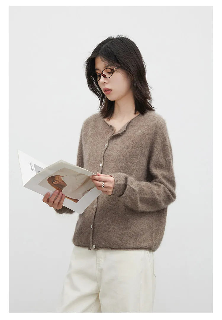 CHIC VEN New Women Knitted Cardigan Solid Long Sleeved Single-breasted Loose Casual Oversize Female Sweater Autumn Winter 2026