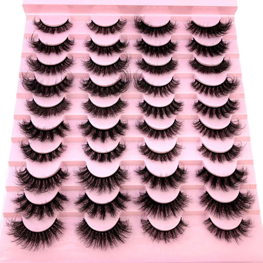 16 Pairs 3D Mink Lashes Natural False Eyelashes Dramatic Volume Fake Lashes Makeup Eyelash Extension Silk Eyelashes