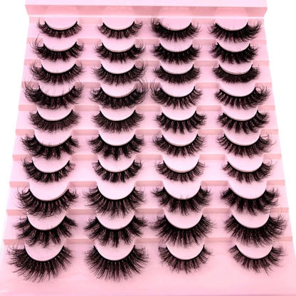 16 Pairs 3D Mink Lashes Natural False Eyelashes Dramatic Volume Fake Lashes Makeup Eyelash Extension Silk Eyelashes