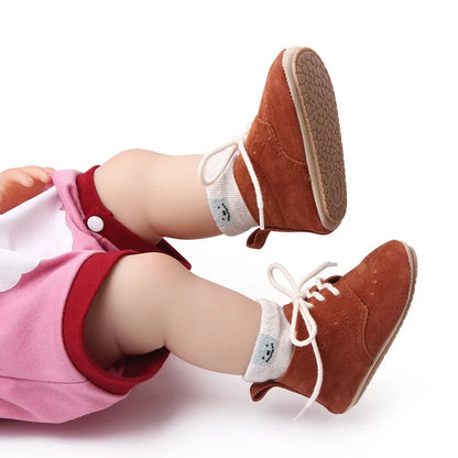 Newborn Baby Shoes Baby Boy Girl Shoes Classic Leather Rubber Sole Anti-slip Toddler First Walkers Infant Girl Shoes Moccasins