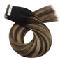 Moresoo Blonde Tape in Hair Extensions Human Hair Natural Straight Seamless Invisible Tape Remy Brazilian Hair for Beauty