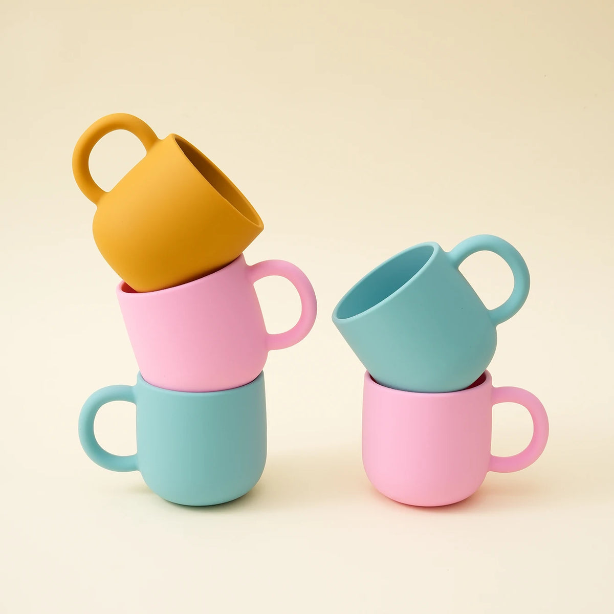 Color Kids 1PCS Silicone Baby Feeding Cup Single Handle Portable Water Bottle Pure Color BPA Free Baby Tableware Shower Gift