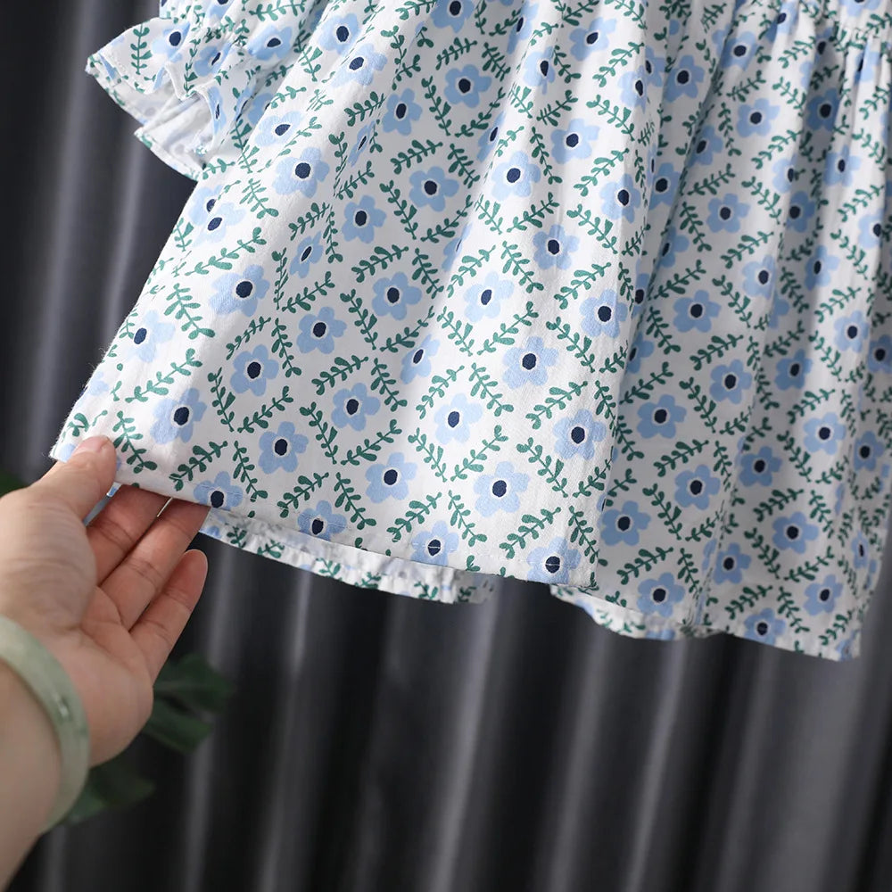2PCS Baby Girl Clothes Set Spring Autumn Children Clothing Flower Dress+Knit Jacket Outerwear Suit Kids Toddler Outfits