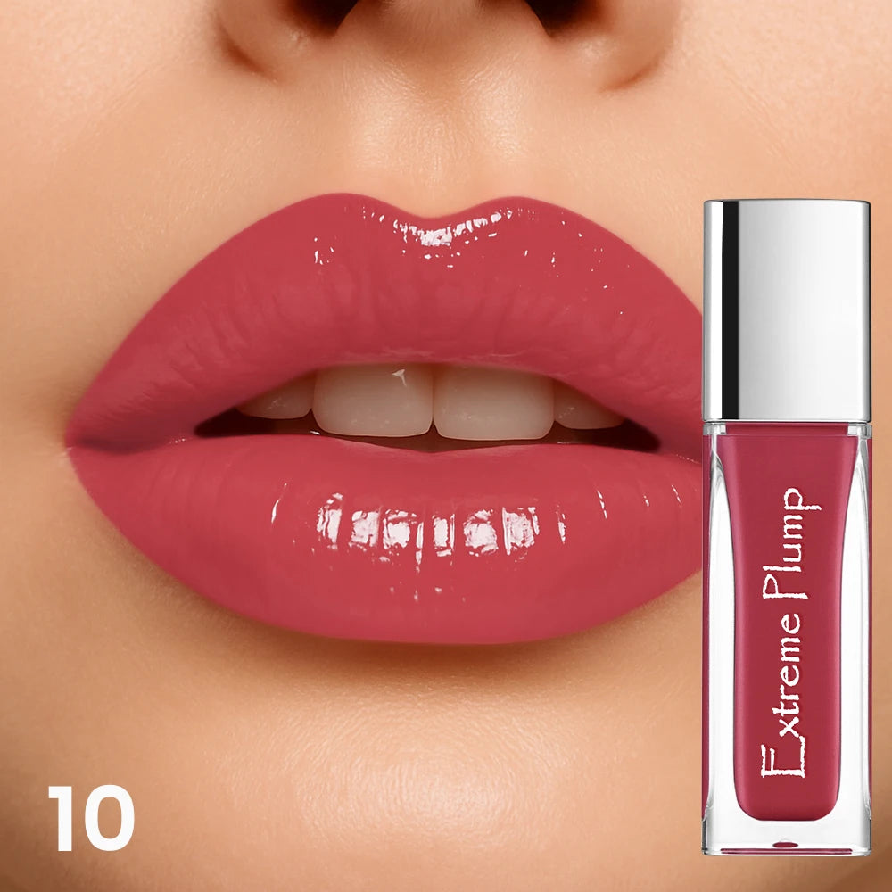 Water-Glow Mirror Lip Gloss, Long Lasting Moisturizing Hydrating Lip Makeup, Waterproof Sweat-Proof Gloss Gift for Women