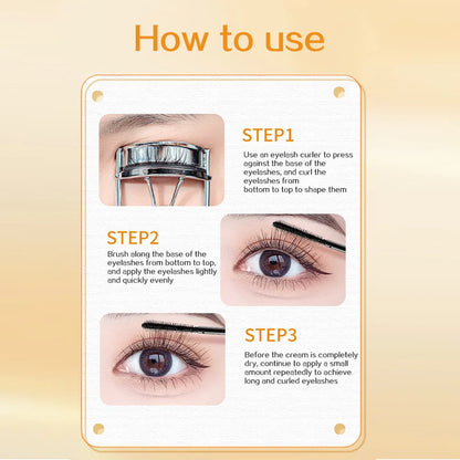 GECOMO slim three-dimensional mascara, each eyelash is clearly curled and does not smudge, long-lasting eyelash primer