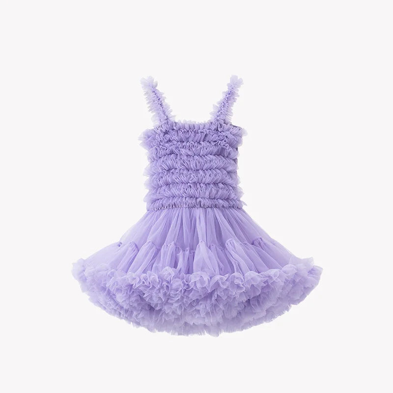 Girls Tutu Dress for Girls Baby Ball Gown Princess Party Vestido Casual Ruffled Bubble Photography Dresses Children Clothes L017
