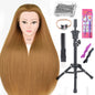 Long Hair Styling head For Hairstyle ProfessionaTraining Head Kit Mannequin Head Styling ToPractice Hot Curl lron Straighten