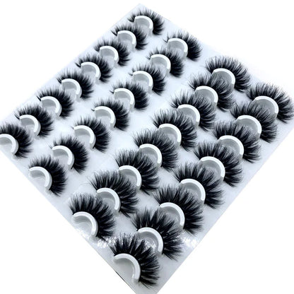16 Pairs 3D Mink Lashes Natural False Eyelashes Dramatic Volume Fake Lashes Makeup Eyelash Extension Silk Eyelashes