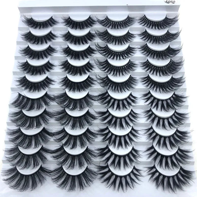 16 Pairs 3D Mink Lashes Natural False Eyelashes Dramatic Volume Fake Lashes Makeup Eyelash Extension Silk Eyelashes