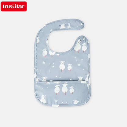 Cute Baby Bibs Toddler Bandana Bib Waterproof Sleeveless Apron PU Skin Animals Children Feeding Smock Bib Baby Stuff 0-5 Years
